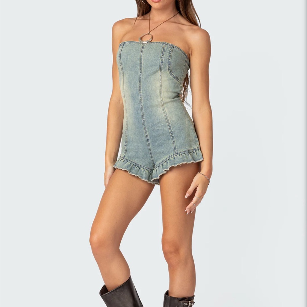 Denim Romper Edikted
